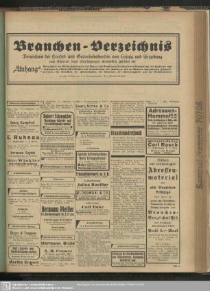 Branchen-Verzeichnis