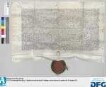 Der römische König Friedrich III. verschiebt die Entscheidung des Streits zwischen Markgraf Albrecht von Brandenburg einerseits und der Stadt Nürnberg andererseits wegen Rückgabe der Schlösser Lichtenau, Bruckberg, Uehlfeld und Lonnerstadt an die Stadt auf die namens des Markgrafen durch Peter Knorr, Propst zu Wetzlar, Hanns von Seckendorff genannt Abendar, Michael Jacobi, Dechant, und Wenzel Reynman, Chorherrn zu Ansbach, vorgebrachte Einrede, dass der Markgraf die ihm durch Heinrich Marschalkh von Pappenheim überantwortete kaiserliche Ladung um merklicher Gebrechen willen nicht für eine Ladung nach Laut der "Richtung" halte, auf den nächsten Freitag nach St. Johanns tag zur Sunnwenden. - Siegler: der Aussteller.