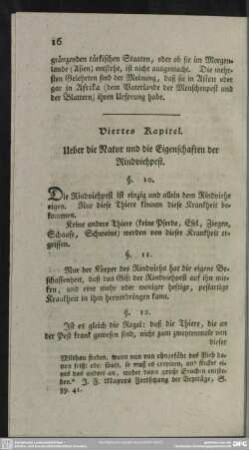 Viertes Kapitel. Ueber die Natur und die Eigenschaften der Rindviehpest