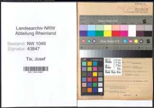Entnazifizierung Josef Tix , geb. 09.01.1901 (Fahrer)