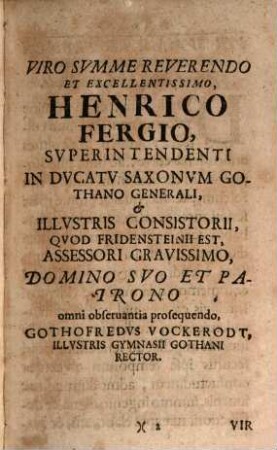Gothofredi Vockerodt, Exercitationes Academicae : siue Commentatio de Ervditorvm Societatibvs, Et Varia Re Litteraria; nec non Philologemata Sacra, auctius & emendatius edita