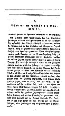 Schulrede am Schlusse des Schuljahres 18..