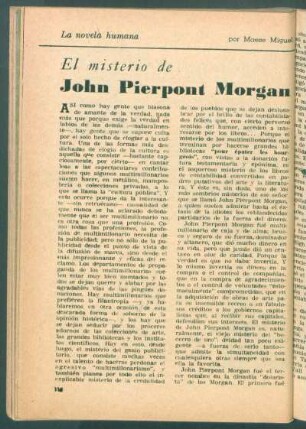 El misterio de John Pierpont Morgan : La novela humana