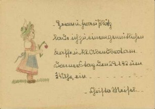 [Gezeichnetes Mädchen mit Blume]