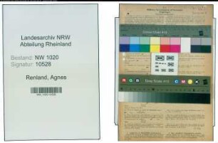 Entnazifizierung Agnes Renland , geb. 29.11.1904 (Lehrerin)