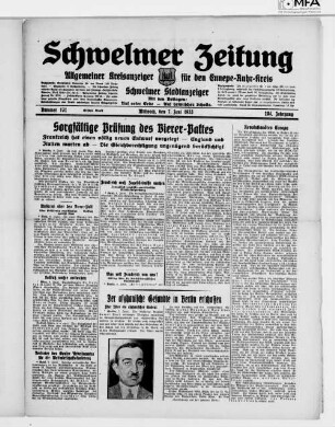 Schwelmer Zeitung : allgemeiner Kreisanzeiger für den Ennepe-Ruhr-Kreis : Schwelmer Stadtanzeiger