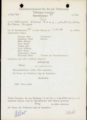 Maag, Wilhelm