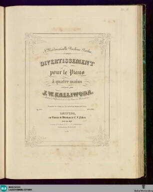 Divertissement pour le piano à quatre mains : Op. 203