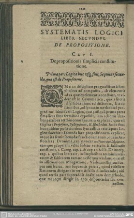 Liber Secundus. De Propositione