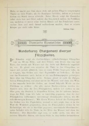 Chemische Kunststücke.