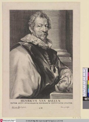Henricus van Baelen [Porträt des Malers Hendrick van Balen; Hendrick van Balen; Portret van de schilder Hendrik van Balen (I)]
