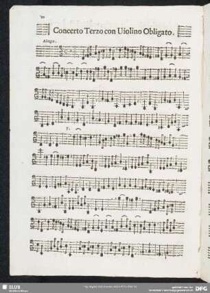 Concerto terzo con violino obligato