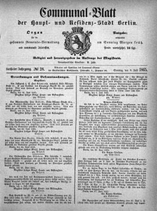 1865,28: No. 28, 9. Juli 1865