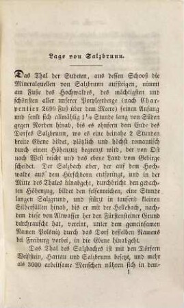 Die Brunnen- und Molken-Anstalt zu Salzbrunn, 1. Für die Brunnengäste