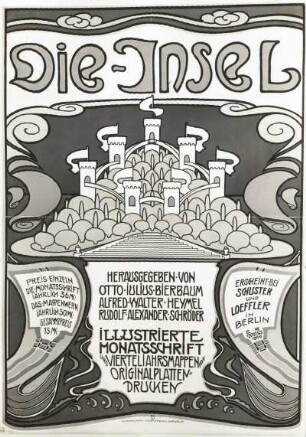 Plakat "Die Insel" : Plakat "Die Insel" (für die "Illustrierte Monatsschrift", gerausgegeben von O. J. Bierbaum, A. W. Heymel und R. A. Schröder) (1899)
