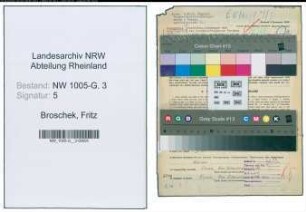 Entnazifizierung Fritz Broschek , geb. 02.10.1904 (Obersteiger)