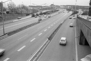 Essen: Stadtautobahn, Richtung Osten