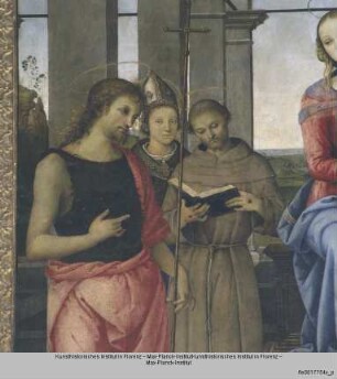 Thronende Madonna mit Heiligen