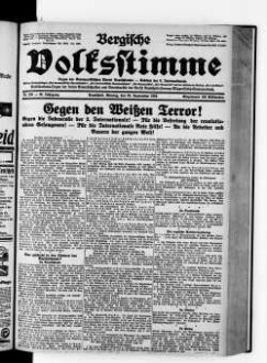 Bergische Volksstimme. 1917-1932