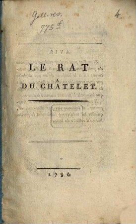 Le Rat du Châtelet