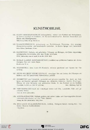 Kunstmobiliar (Nr. 161-266)