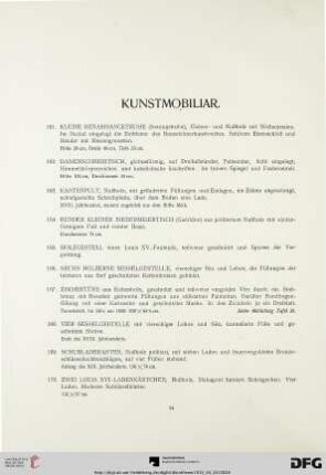 Kunstmobiliar (Nr. 161-266)