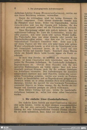 Die einfache Linse. (Landschaftslinse).