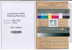 Entnazifizierung Helene Pick , geb. 22.04.1912 (Pflegerin)