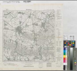 Kleinenbremen (Porta Westfalica) Grube Wohlverwahrt Bohrpunkte 1937 1 : 25 000 44,5 x 46 Einzeichnung in Meßtischblatt 2017 Bückeburg Bergämter Nr. 5056