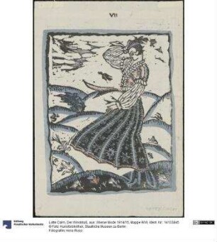 Der Windstoß, aus: Wiener Mode 1914/15, Mappe 9/VII