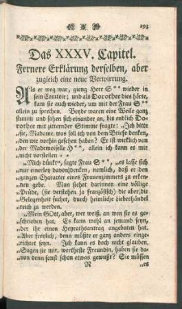 Das XXXV. Capitel. Fernere Erklärung derselben, aber zugleich eine neue Verwirrung.