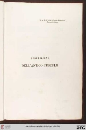 Descrizione dell'antico Tusculo