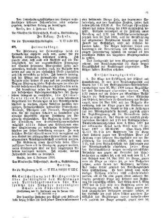 Entscheidung des Reichsgerichts über Zulässigkeit des Rechtswegs und Passivlegitimation für Ansprüche der Inhaber vereinigter Schul- und Küsterstellen : [Amtlicher Teil]