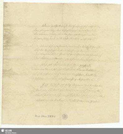308bb: Wenn goldgekränzt das Frühroth sich enthüllte - Mus.Schu.308bb : [Widmungsgedicht]