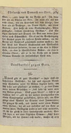 Dankbarkeit gegen Gott
