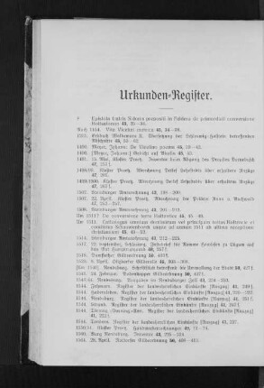 Urkunden-Register.