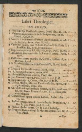 Libri Theologici.