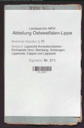 Besetzung der Prediger- und der Küsterstelle zu St. Jacob