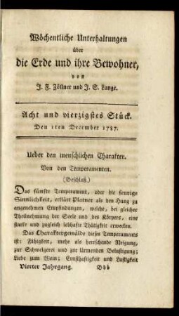 Acht und vierzigstes Stück