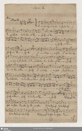 Stimmensatz [Schreiber: Hochmuth, J. G.]
