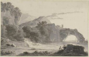 Uferlandschaft mit Felsbogen