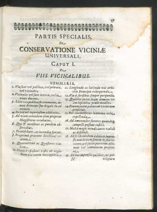 Caput I. De Viis Vicinalibus.