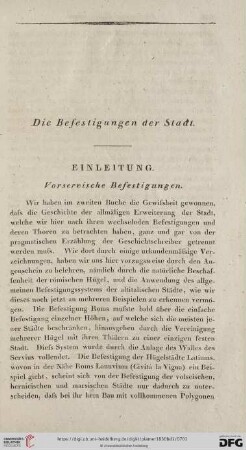 Die Befestigung der Stadt. Einleitung. Vorservische Befestigungen