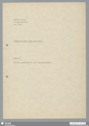 Lieder, Gedichte & ein Prosafragment