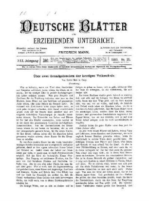Über zwei Grundgebrechen der heutigen Volksschule : (Fortsetzung)
