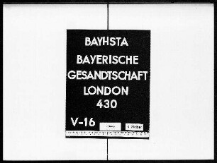 Briefwechsel von Joseph Xaver Graf von Haslang mit Karl David in Paris.