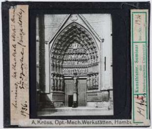 Amiens: Kathedrale, Südportal (Honoratusportal) mit Vierge dorée