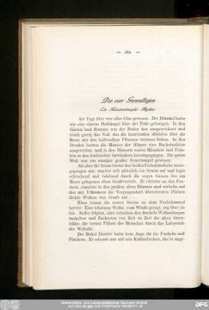 Die vier Gewaltigen Ein Konstantinopler Mythus