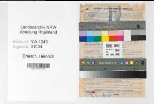 Entnazifizierung Heinrich Driesch , geb. 01.01.1886 (Haendler)