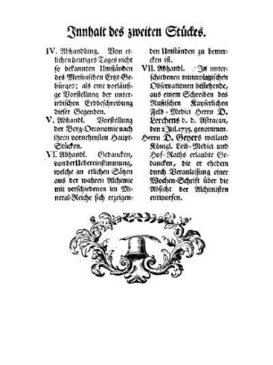 Innhalt des zweiten Stückes.